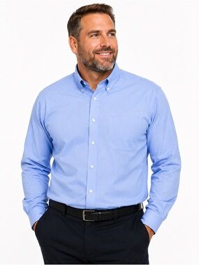 Gold Label Men's Button-Down Dress Shirt in Light Blue